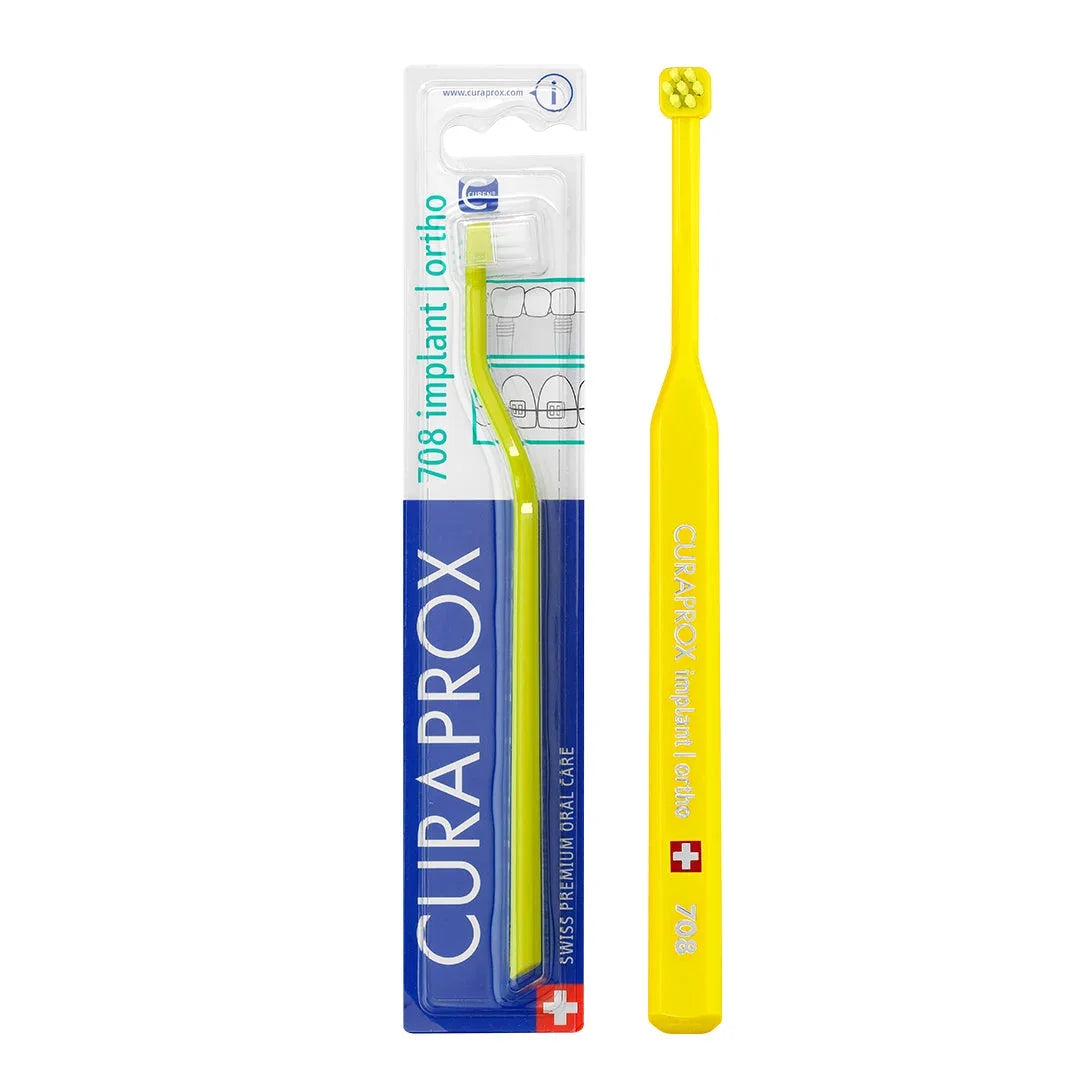 Curaprox CS 708 Implant Ortho Toothbrushes, Blister Single Pack. Assorted Colors.