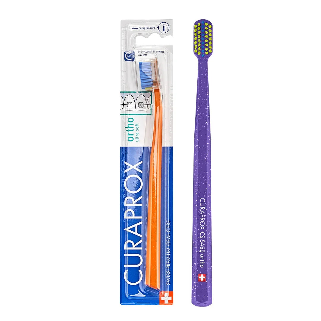 Curaprox CS 5460 Ortho Ultra Soft Toothbrushes, Blister Single Pack. Assorted Colors.