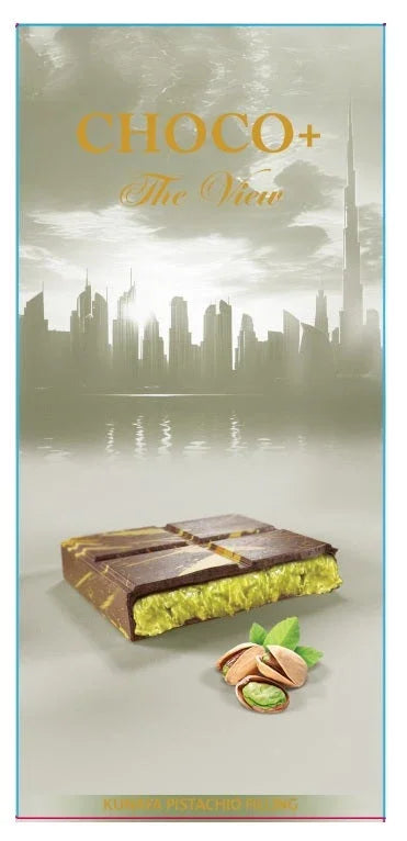 Choco+ Original Pistachio Kunafa Milk Dubai Chocolate Bar