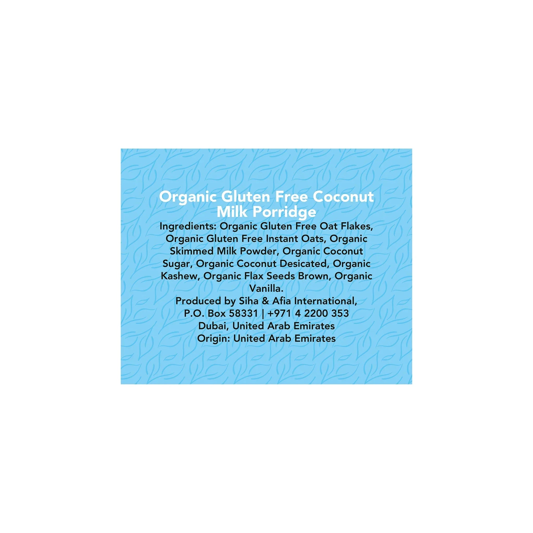 Meadows Organic Coconut Milk Porridge