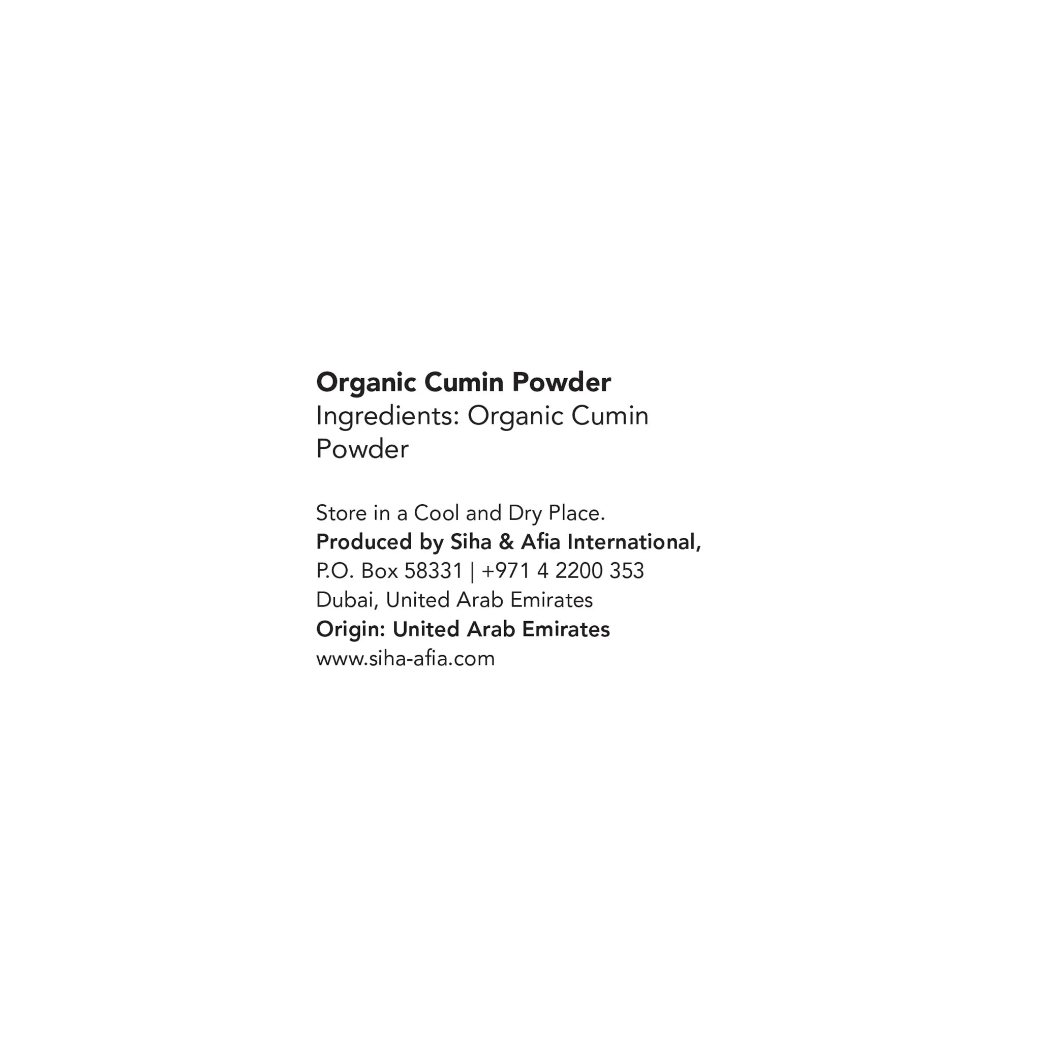 Meadows Organic Cumin Powder 80g