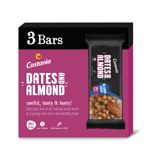 Castania Dates & Almonds No Added Sugar Healthy Bar 35G (3 Bars) Tripack