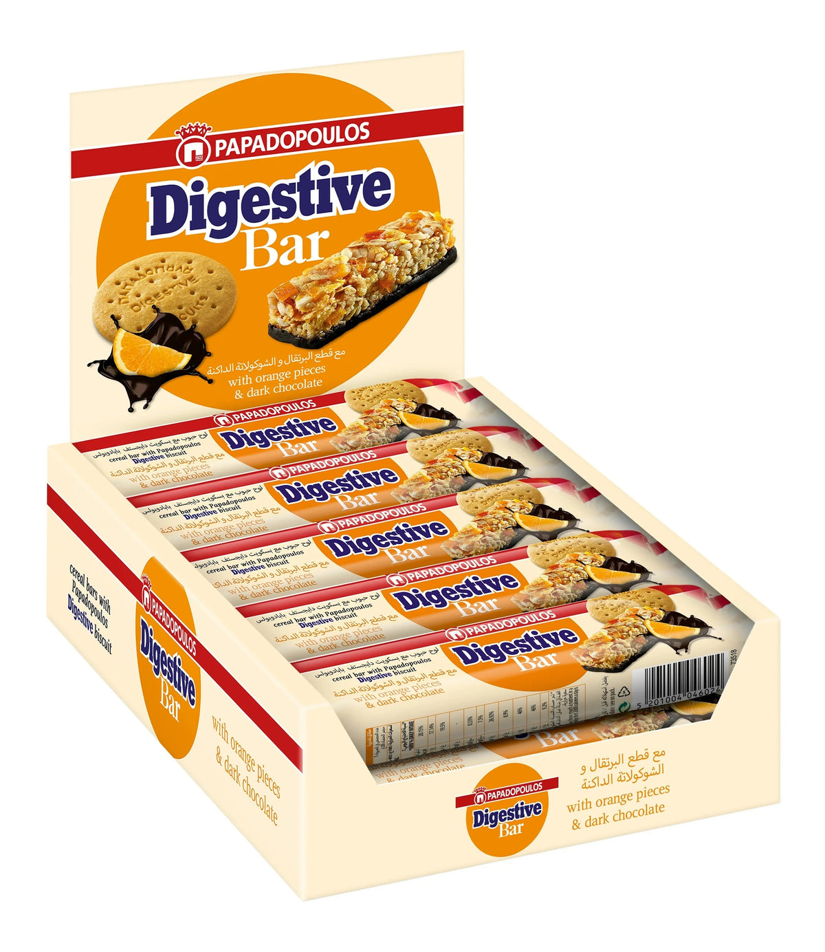 Digestive Orange & Dark Chocolate Bars, 28g 5 x 28g