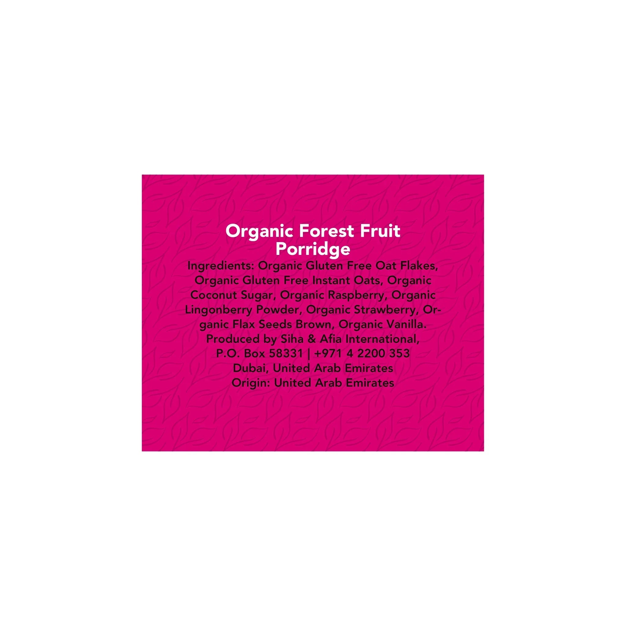 Meadows Organic Forest Fruit Porridge