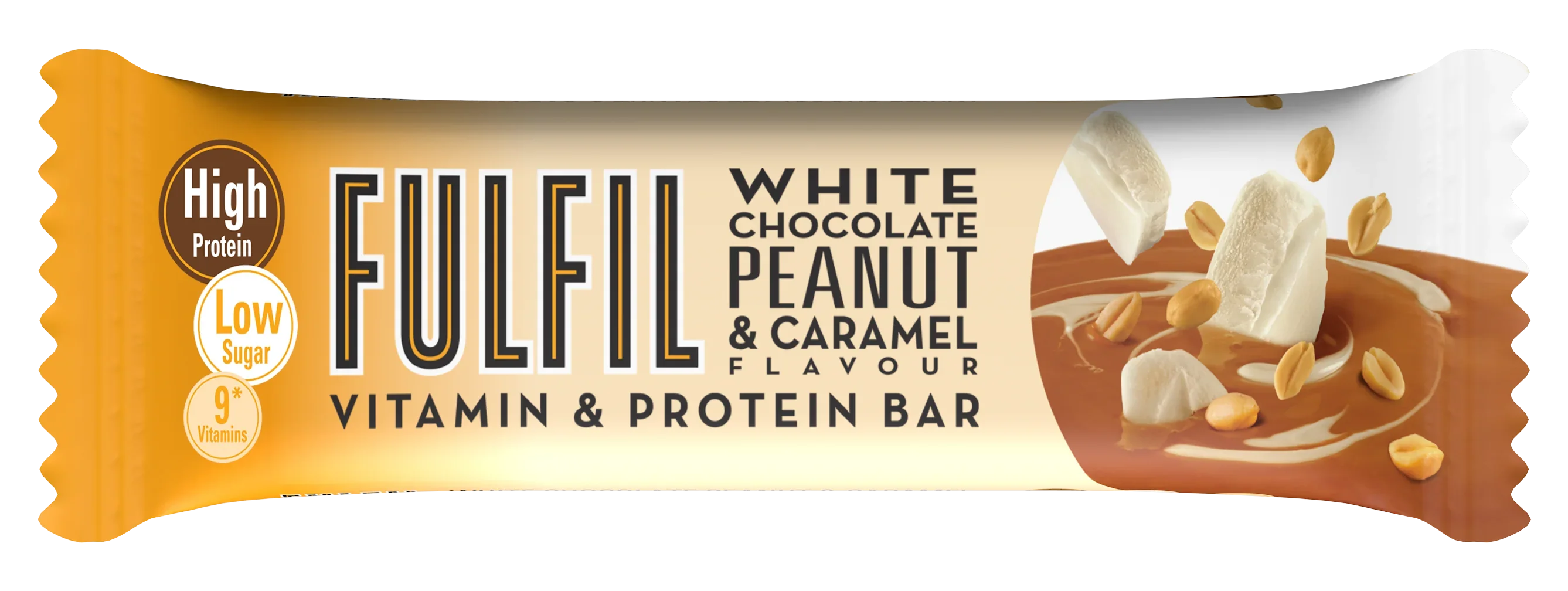 Fulfil White Chocolate Peanut & Caramel Flavour ,Low Sugar, High Protein, With 9 Vitamins