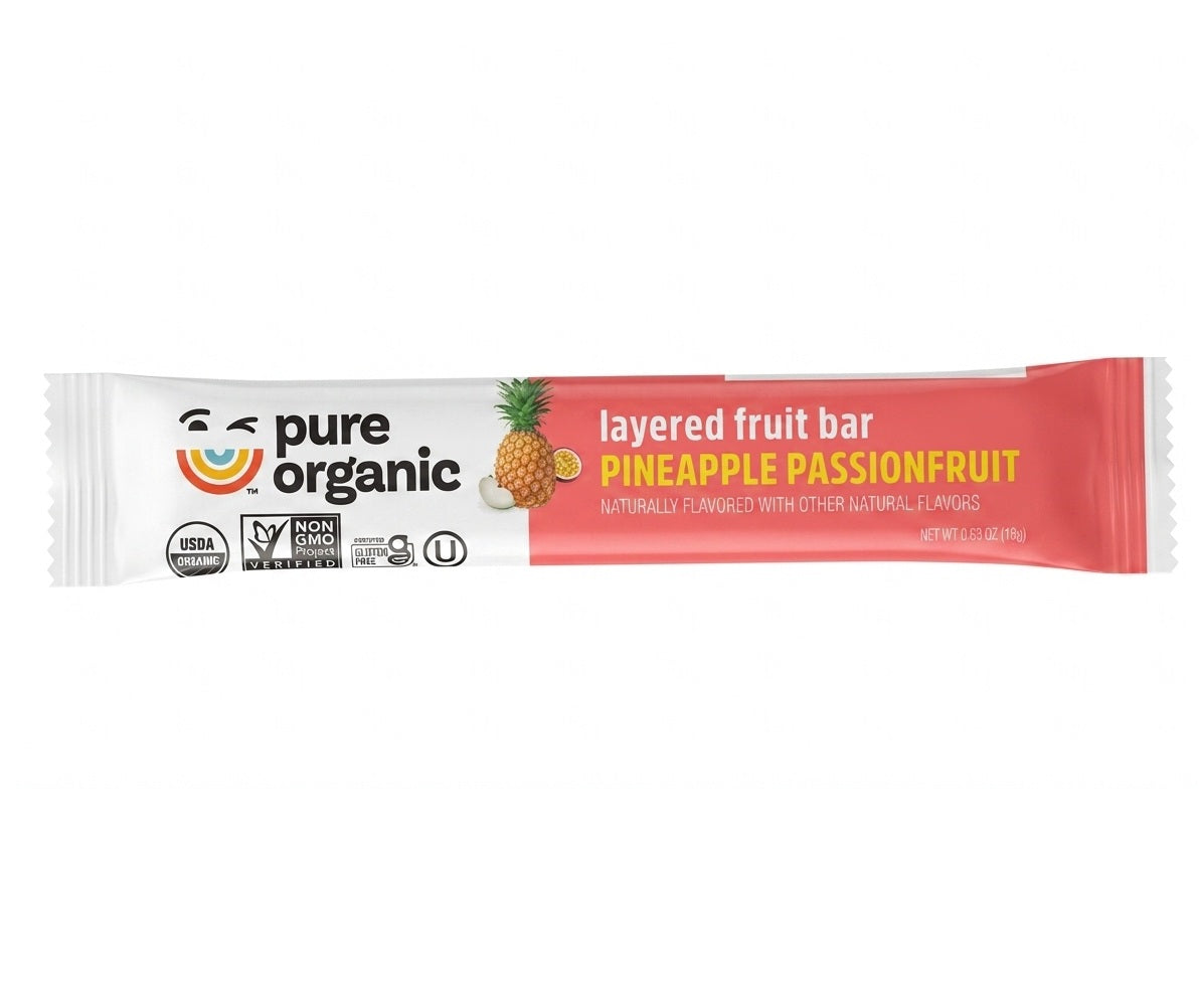 Pure Organic Pineapple Passionfruit Layered Fruit Bar 18g