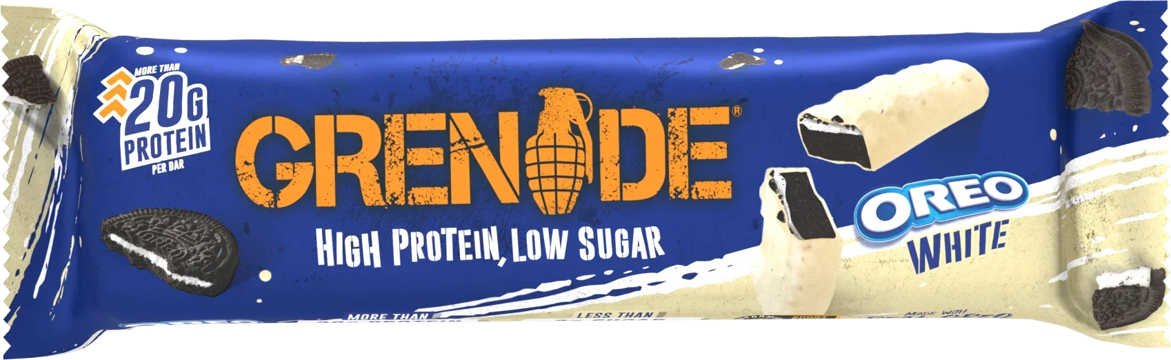 Grenade White Oreo Bar - High Protein Bar - Low Sugar 60gm