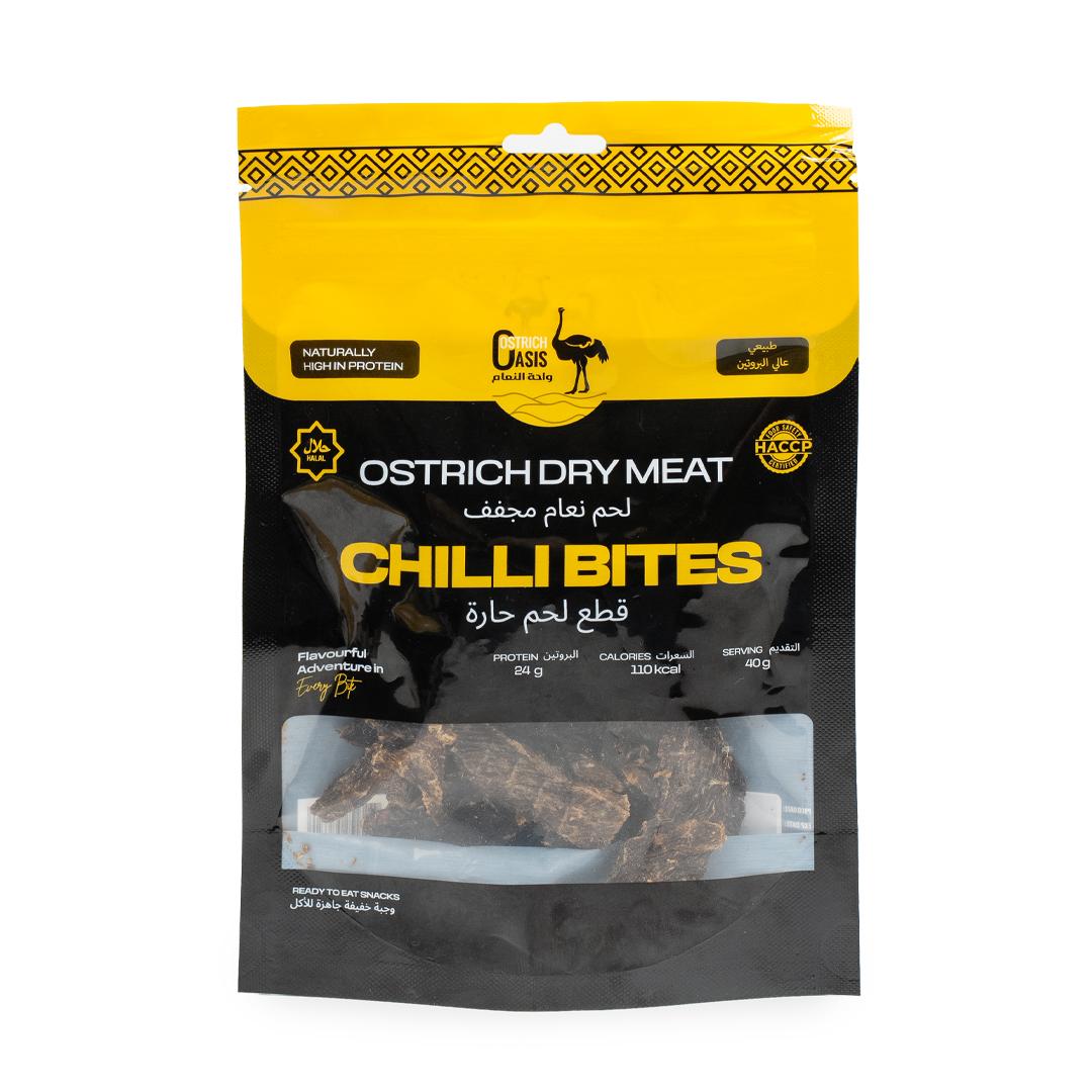 Ostrich Dry Meat Chilli Bites 40 g