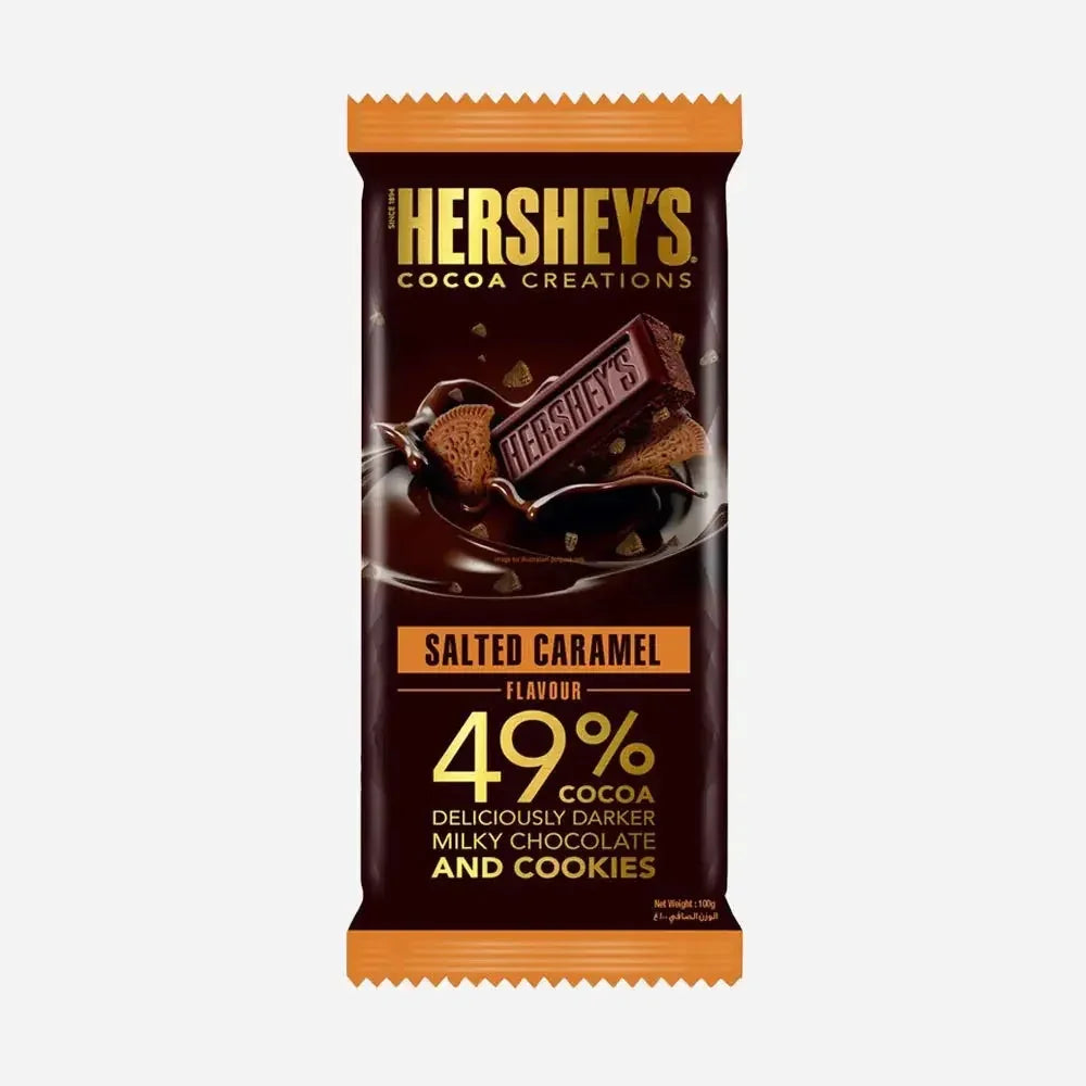 Hershey's Cocoa Creations Salted Caramel Flavour Delicious Darker Milky Chocolate - 100gm