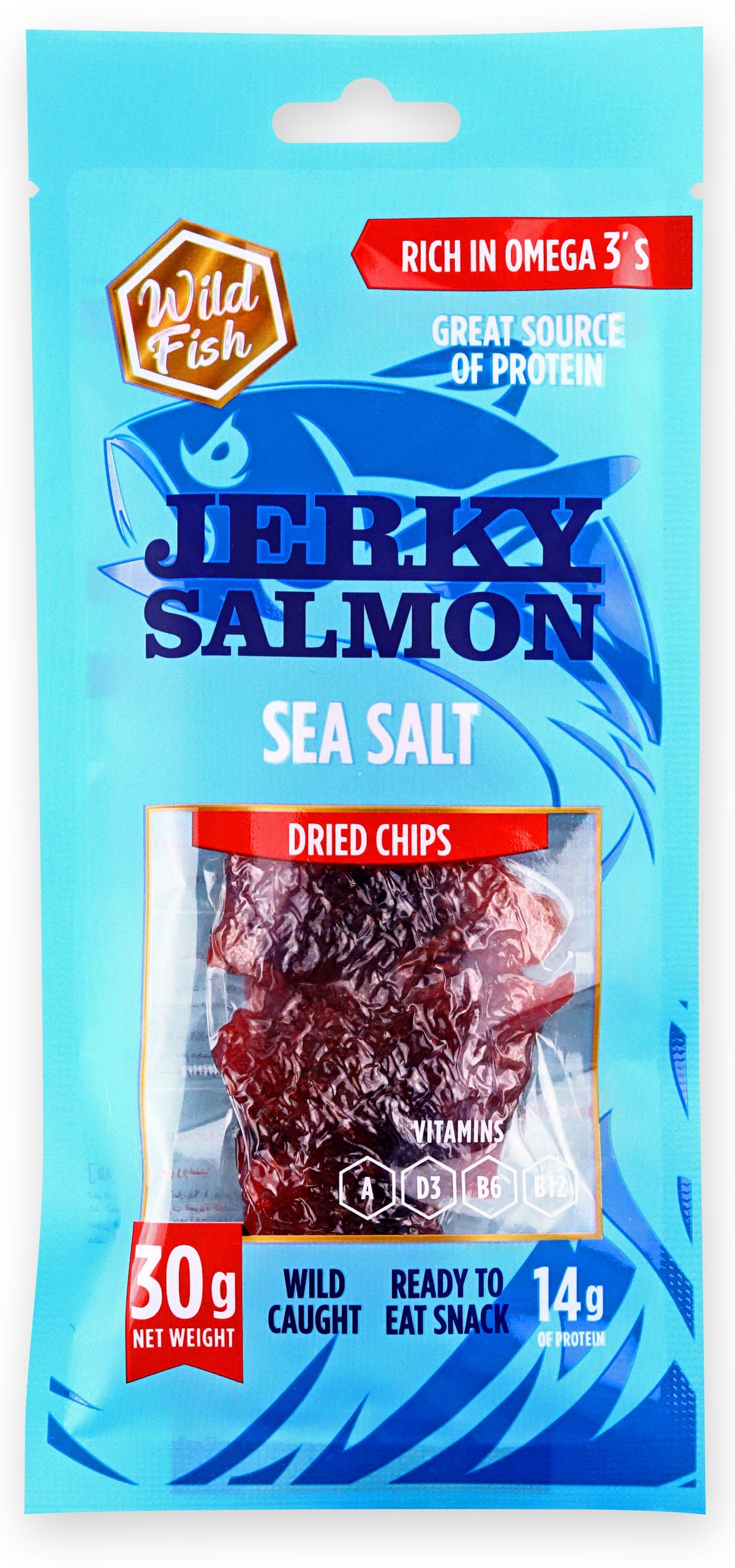 Wild Fish Pink Salmon Dried Chips Sea Salt 30 g