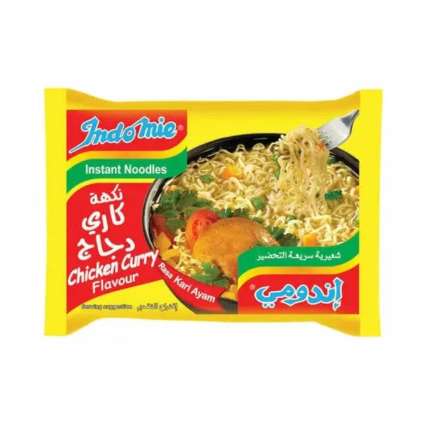 Indomie Instant Noodles, Halal Certified, Chicken Curry Flavor - 75 g Pack of 10