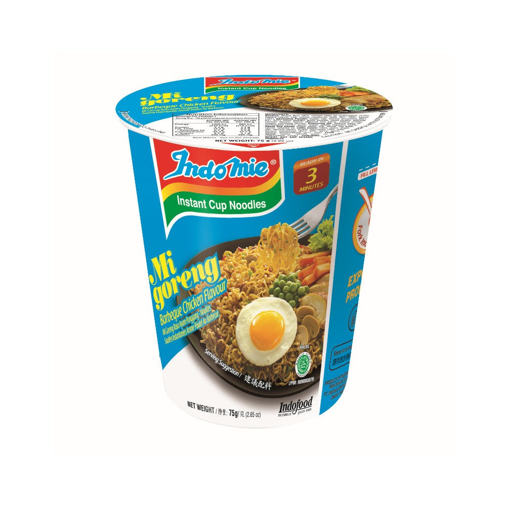 Indomie Instant Noodles, Halal Certified, Barbeque Chicken Flavour - 75gm