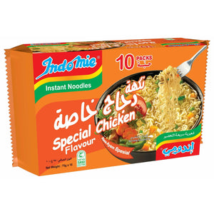 Indomie Instant Noodles, Halal Certified, Special Chicken Flavor - 75g Pack of 10