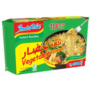 Indomie Soto Instant Noodles, Vegetable Flavour with Seasoning Powder and Sauce - 75 g Pack of 10