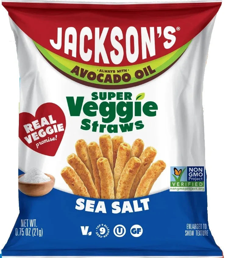Jackson's Sea Salt Super Veggie Straws Made with Avocado Oil 21g