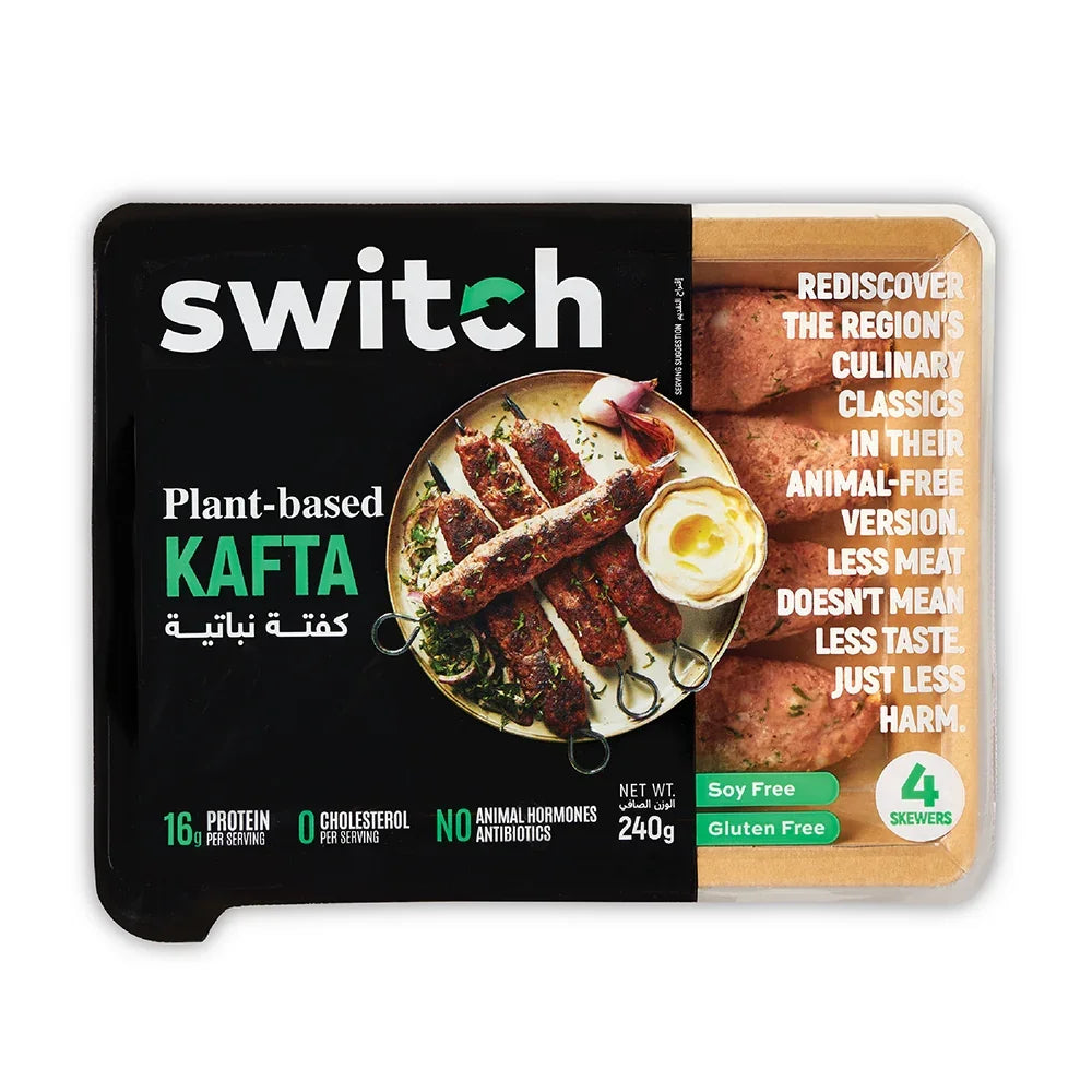 Switch Vegan Kafta , 100% Plant-Based, GMO-Free, Cholesterol-Free, Soy-Free, Gluten-Free Halal