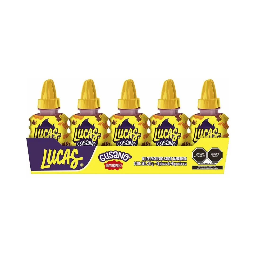 Lucas Gusano Tamarind 36g - 10Pc