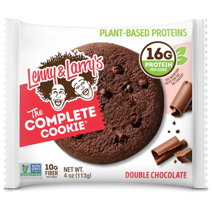 Lenny & Larry's The Complete Cookie Double Chocolate, plant-based protein snack, 4oz pack