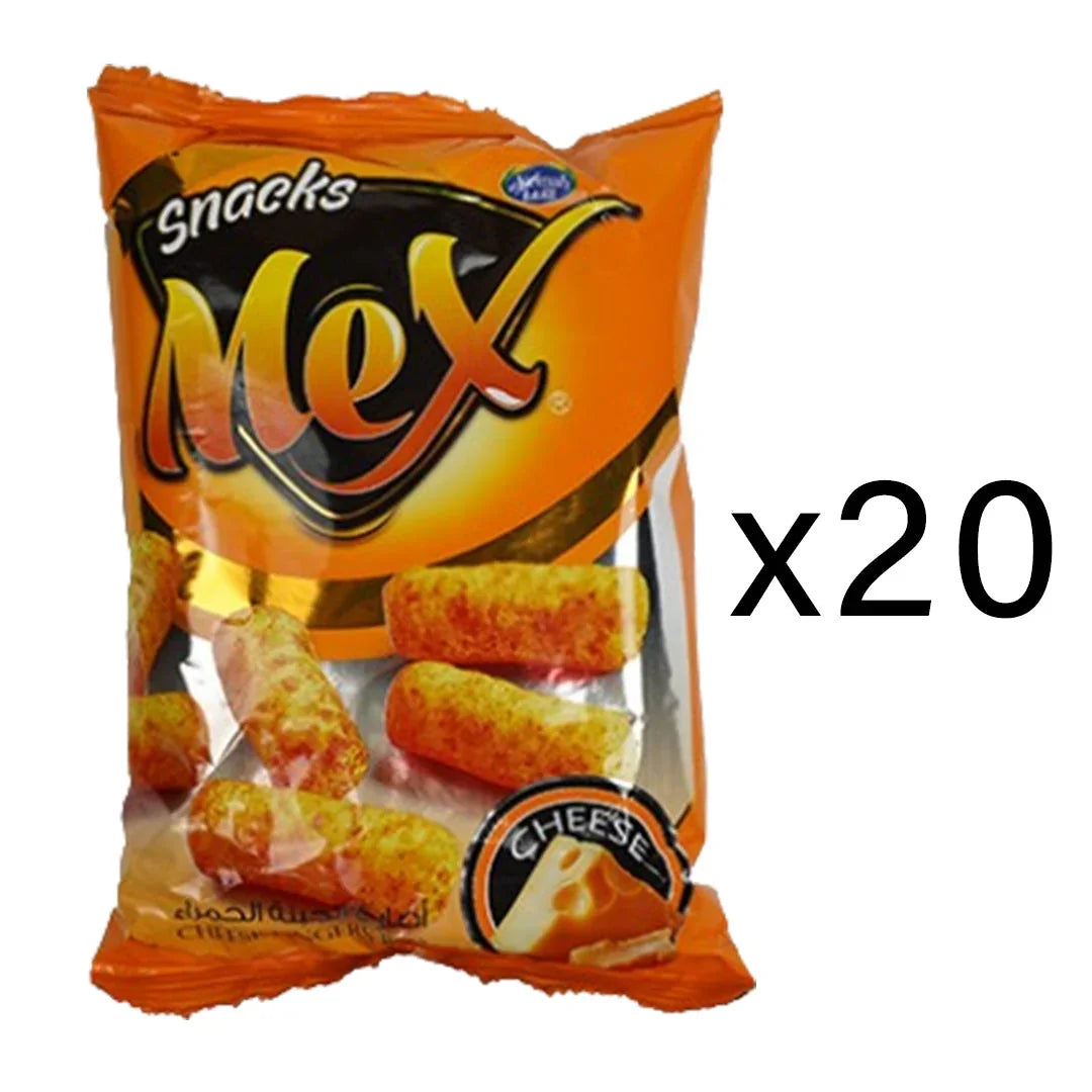 Mexميكس Puffed Corn Chips Cheese Flavor (Packs of 20) Each 25g