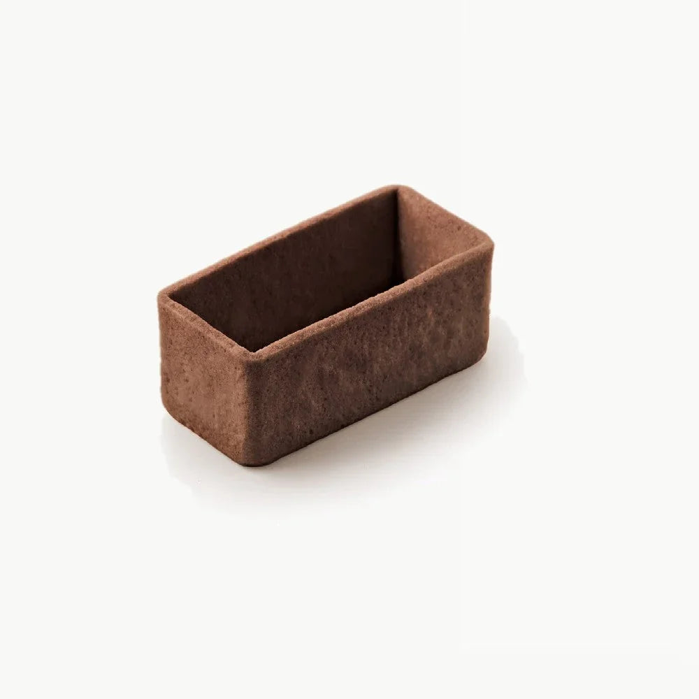 Masdeu Straight-Edge Mini Tartlet, Rectangle Cocoa 55 mm,144pcs