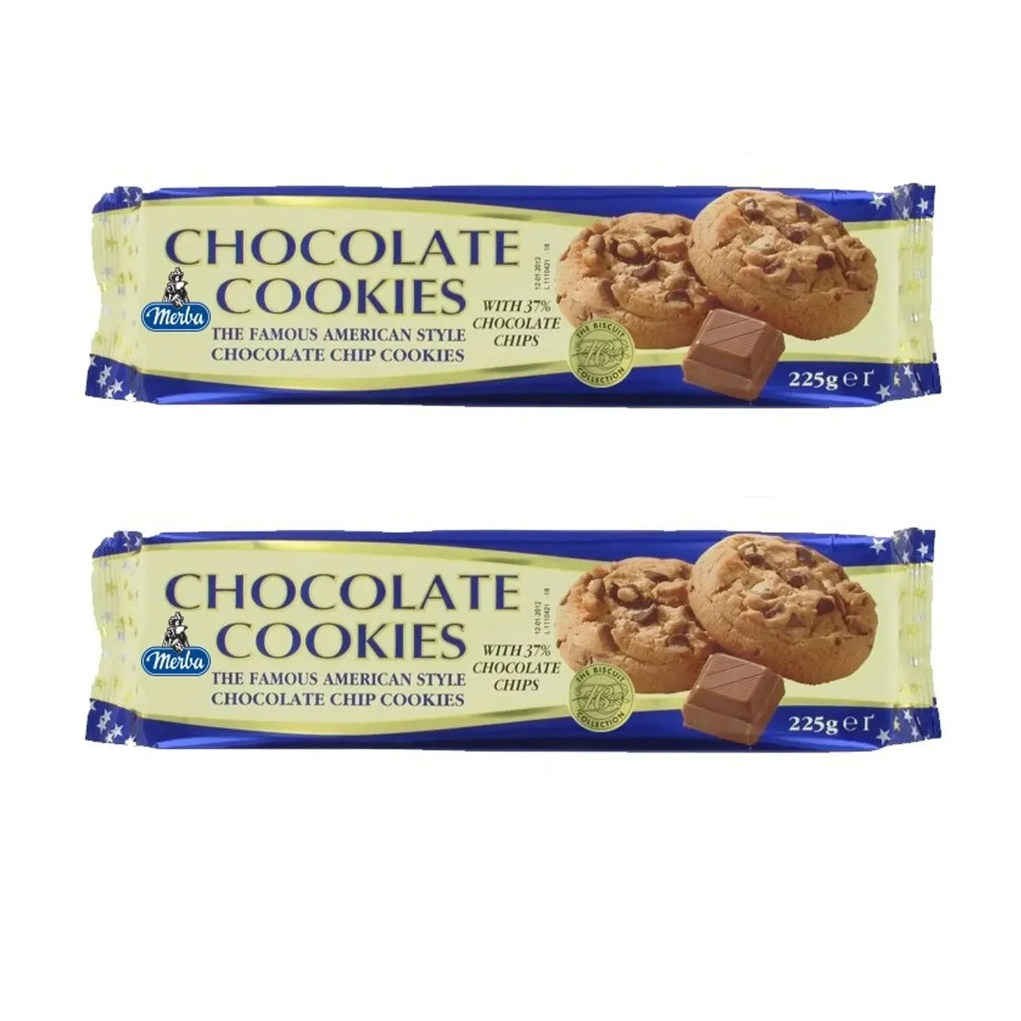 Merba Chocolate Cookies 37% Chocolate 225g x 2