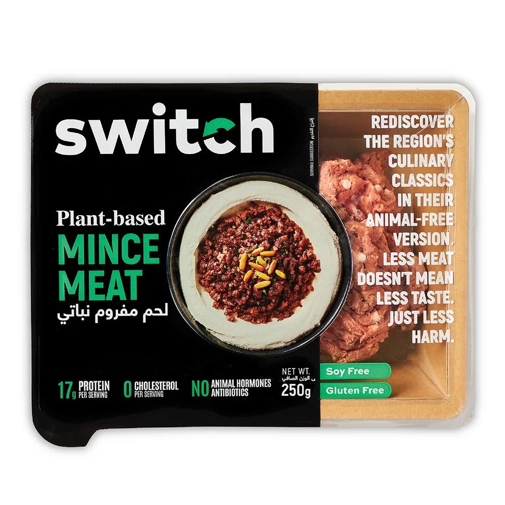 Switch Vegan Mince Meat , 100% Plant-Based, GMO-Free, Cholesterol-Free, Soy-Free, Gluten-Free Halal
