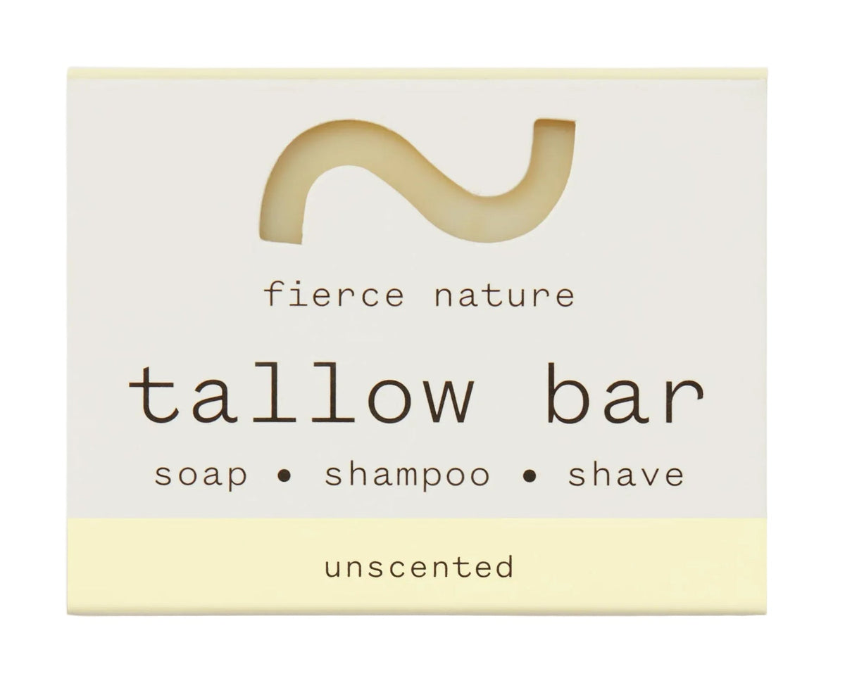 Fierce Nature Multi-Use Tallow Bar (Unscented) 80g