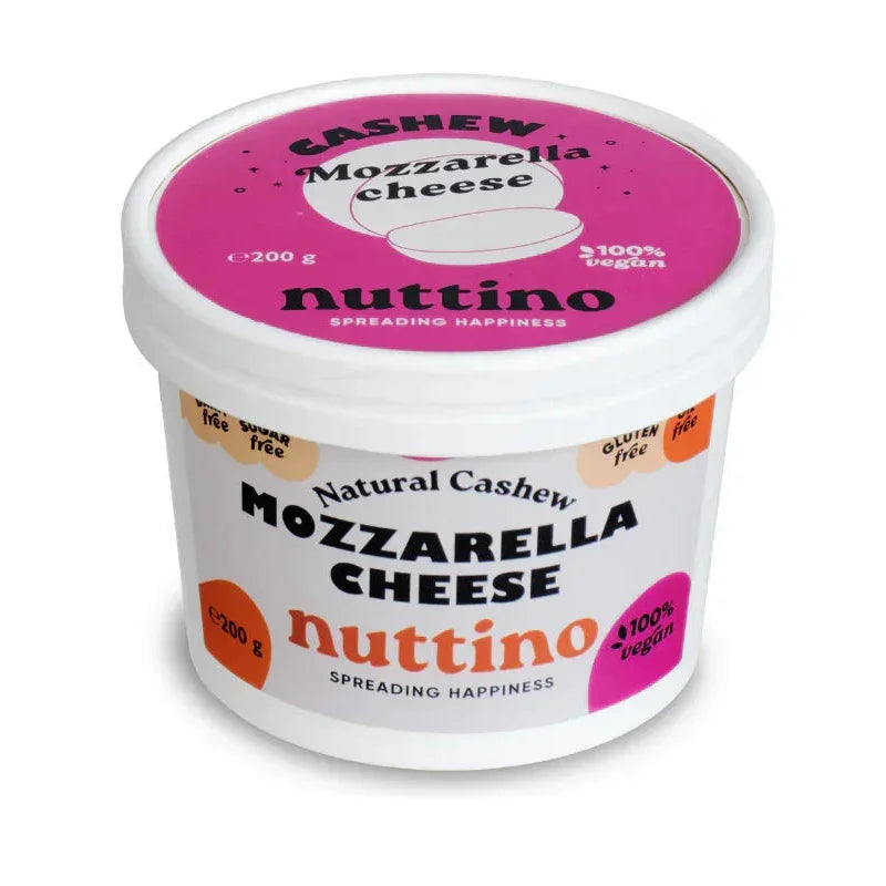 Nuttino natural cashew mozzarella cheese vegan spread, 200g tub, iPlantBased UAE