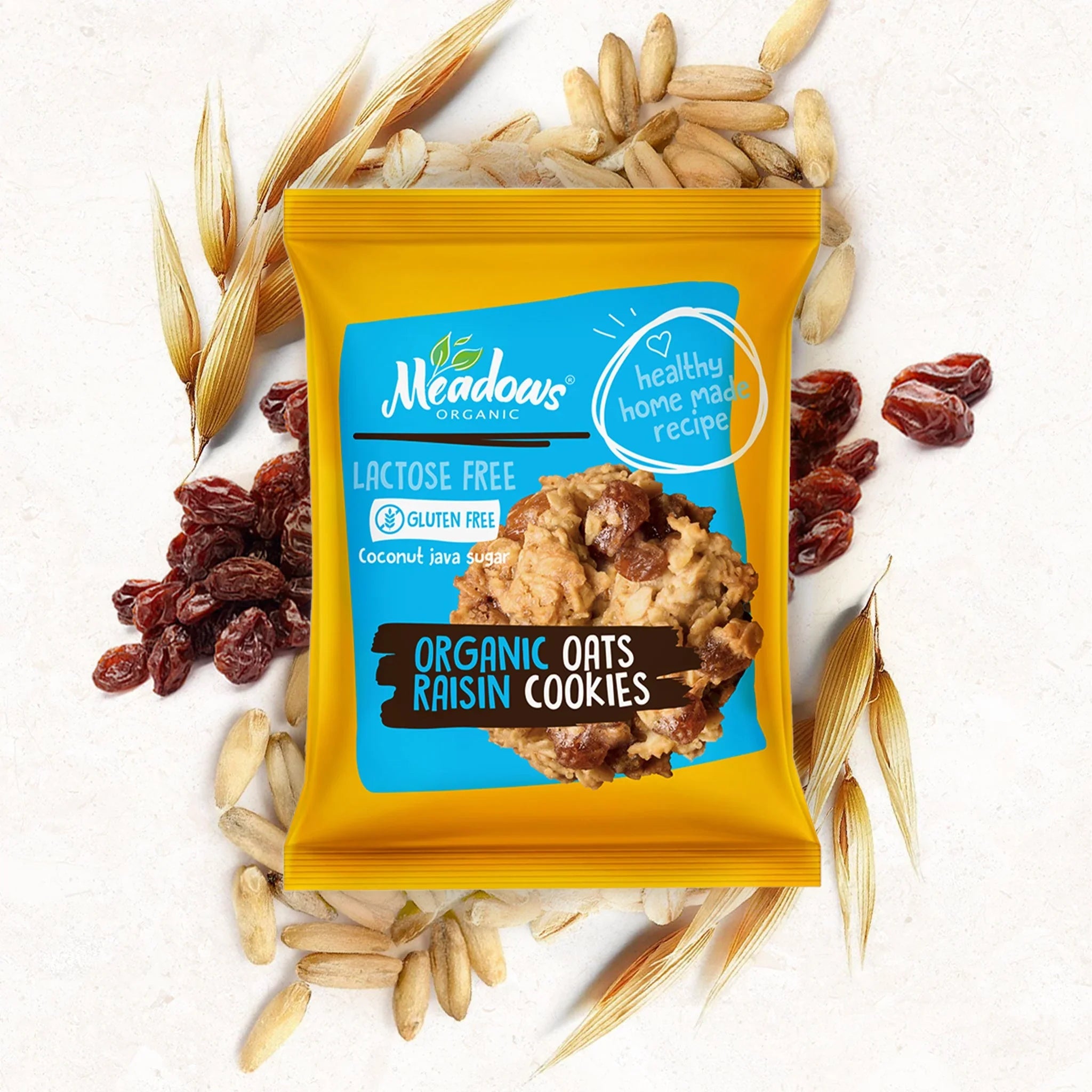 Meadows Organic raisin cookies 40g