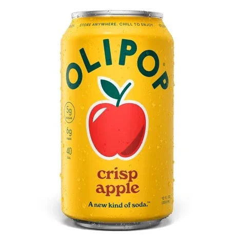 Olipop Prebiotic Crisp Apple Soda Can 355ml