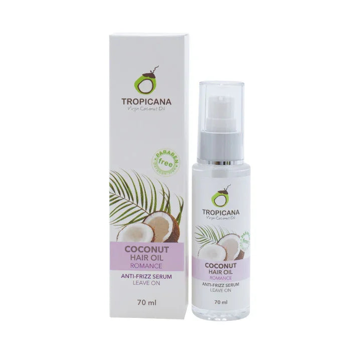 Organic Coconut Hair Oil Romance Anti-Frizz Serum Leave On (Tropicana) - Image 1