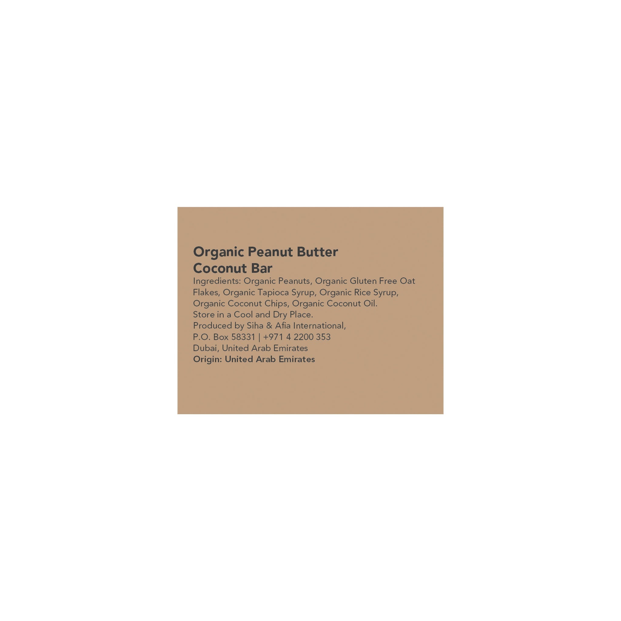 Meadows Organic Peanut Butter Coconut Bar 40g