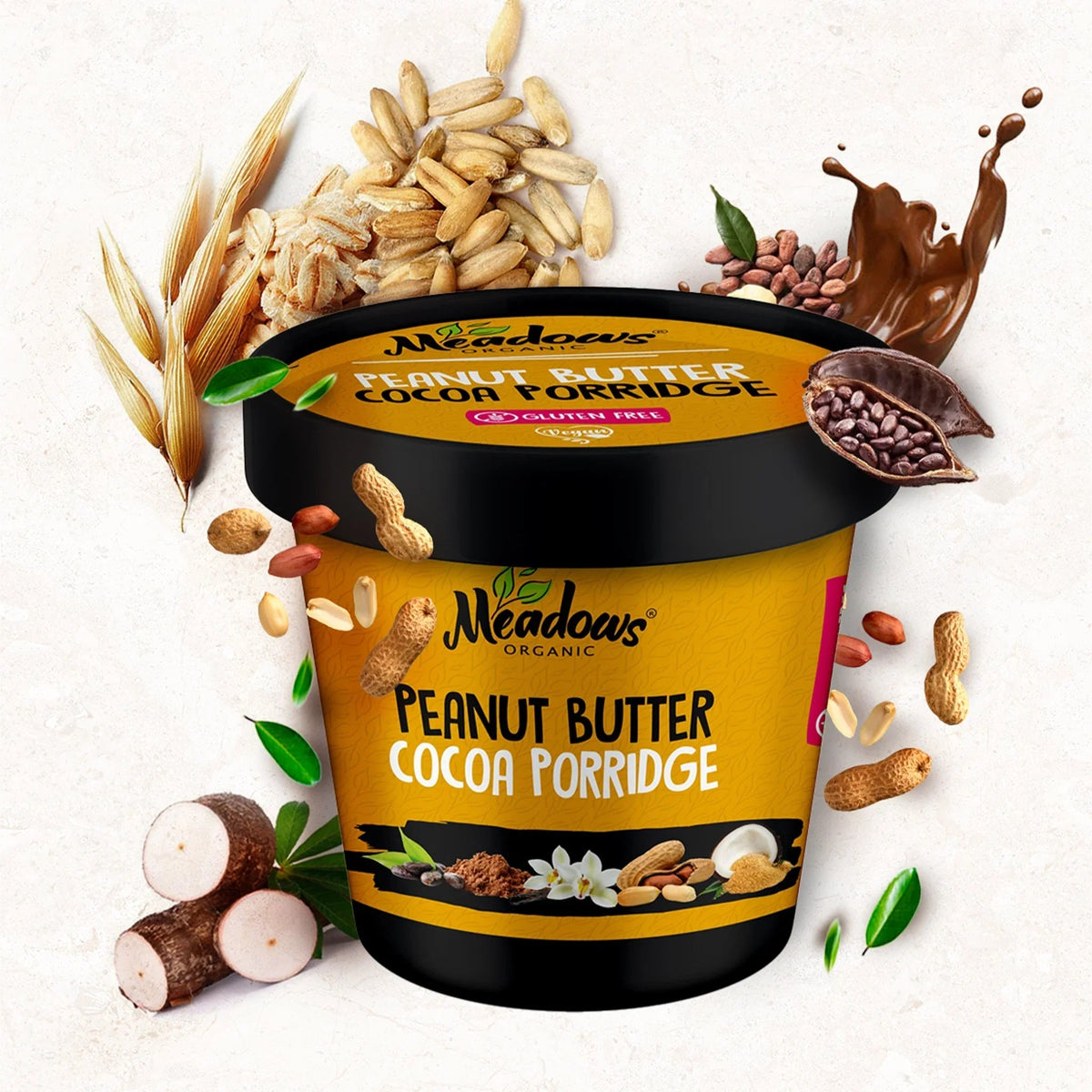 Meadows Organic Peanut Butter Cocoa Porridge - 400g