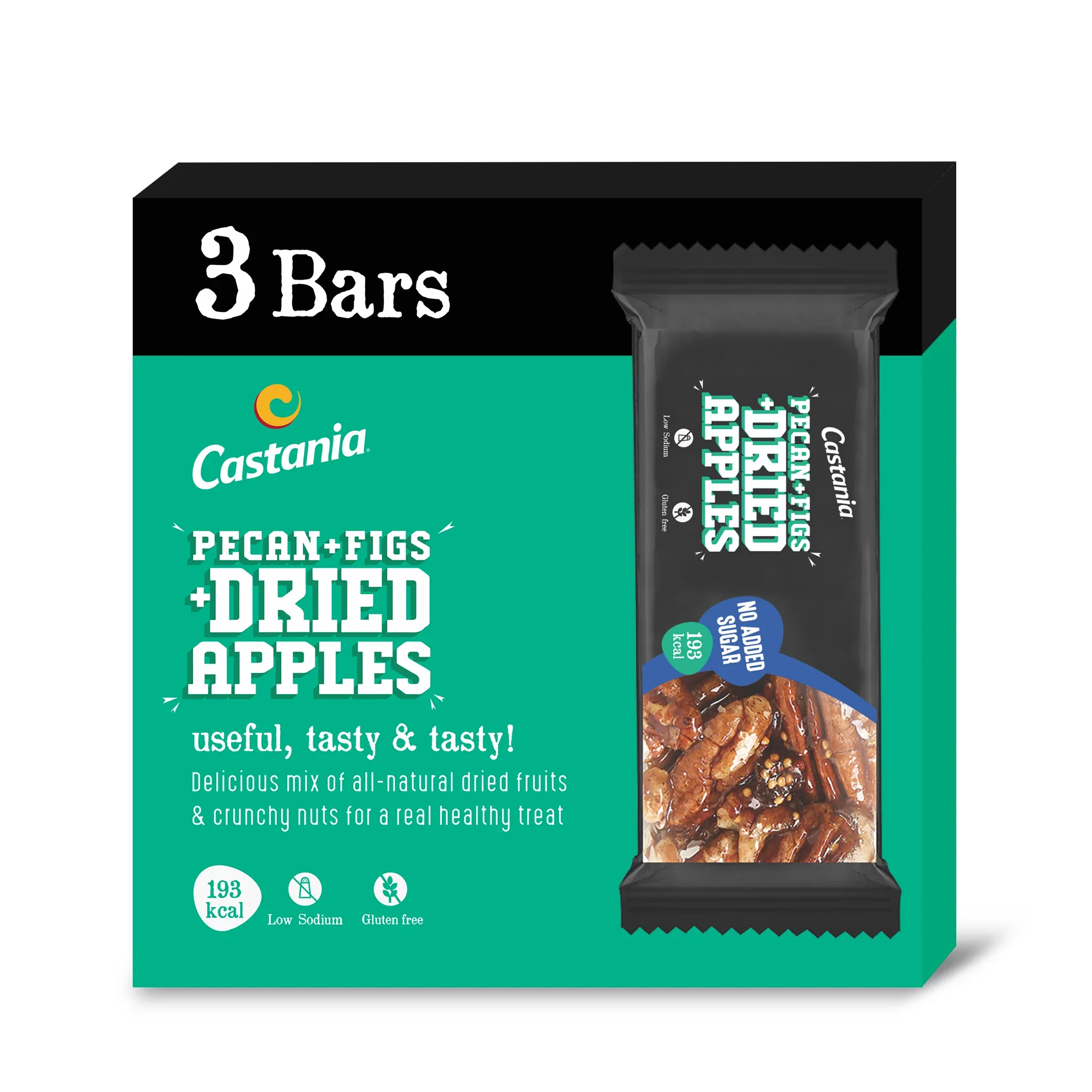 Castania Pecan & Figs No Added Sugar Healthy Bar 38G(3 Bars) Tripack Promo