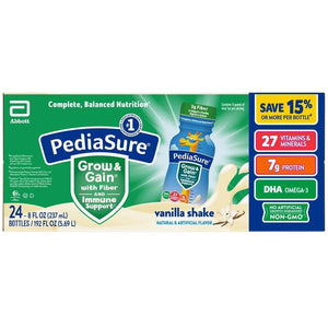 PediaSure Grow and Gain Nutrition Shake for Kids, Vanilla 237ml (24 pk)