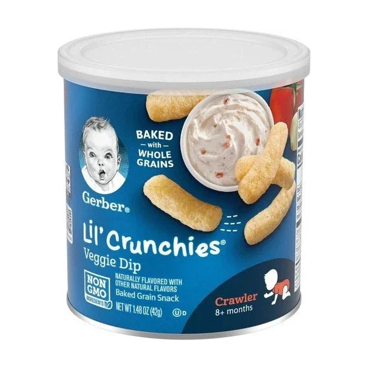 Gerber Lil' Crunchies, वेजी डिप, क्रॉलर 42g