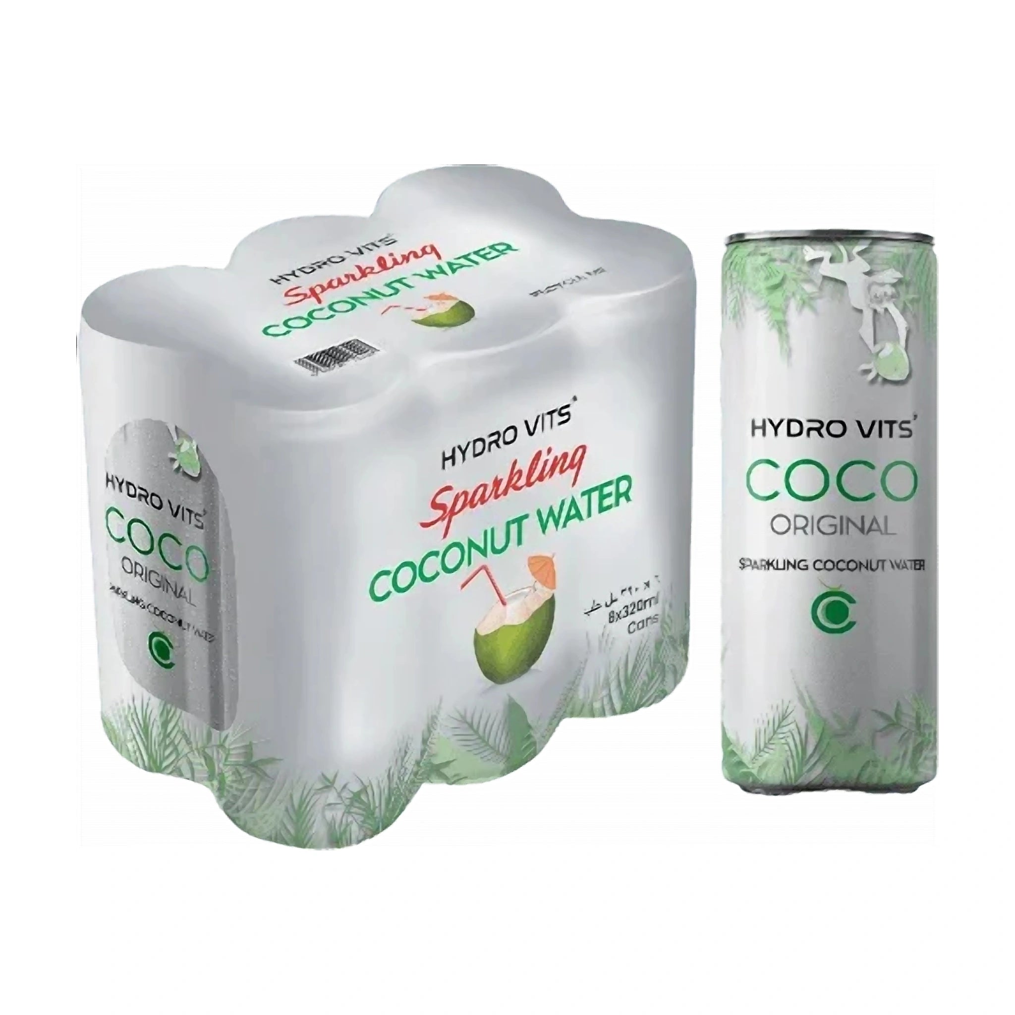 Hydro Vits Sparkling Coconut Water 6 x 320ml Case