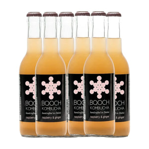 Booch Raspberry Ginger Kombucha - 300ml Pack of 6