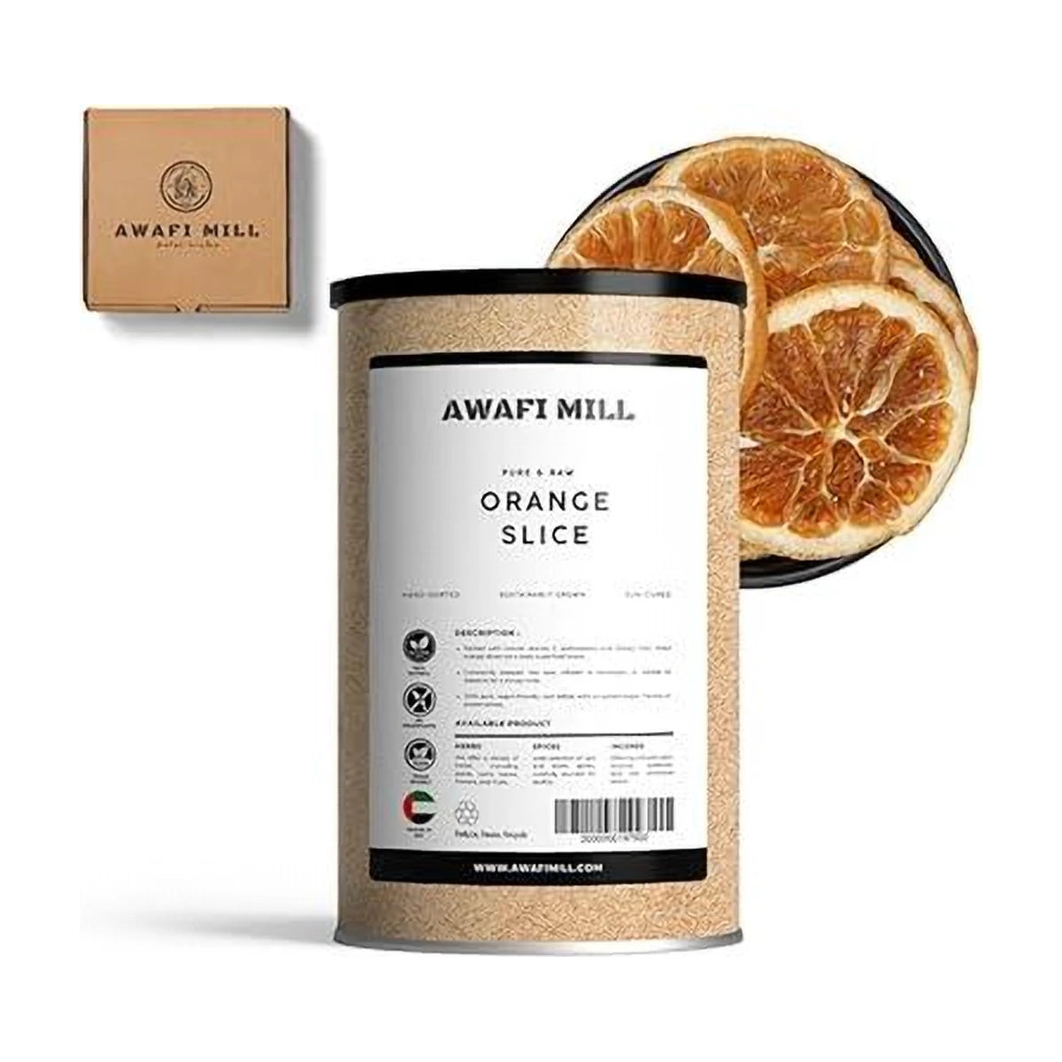 AWAFI MILL Dried Orange | Citrus sinensis Slices - 100 g | 3.5 Oz | Welaza