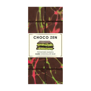 Choco Zen Pistachio Kunafa Dark Dubai Chocolate Bar - 100g