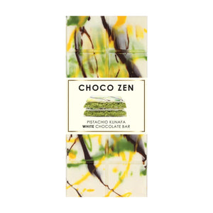 Choco Zen Pistachio Kunafa White Dubai Chocolate Bar 190g - View 4 | Welaza