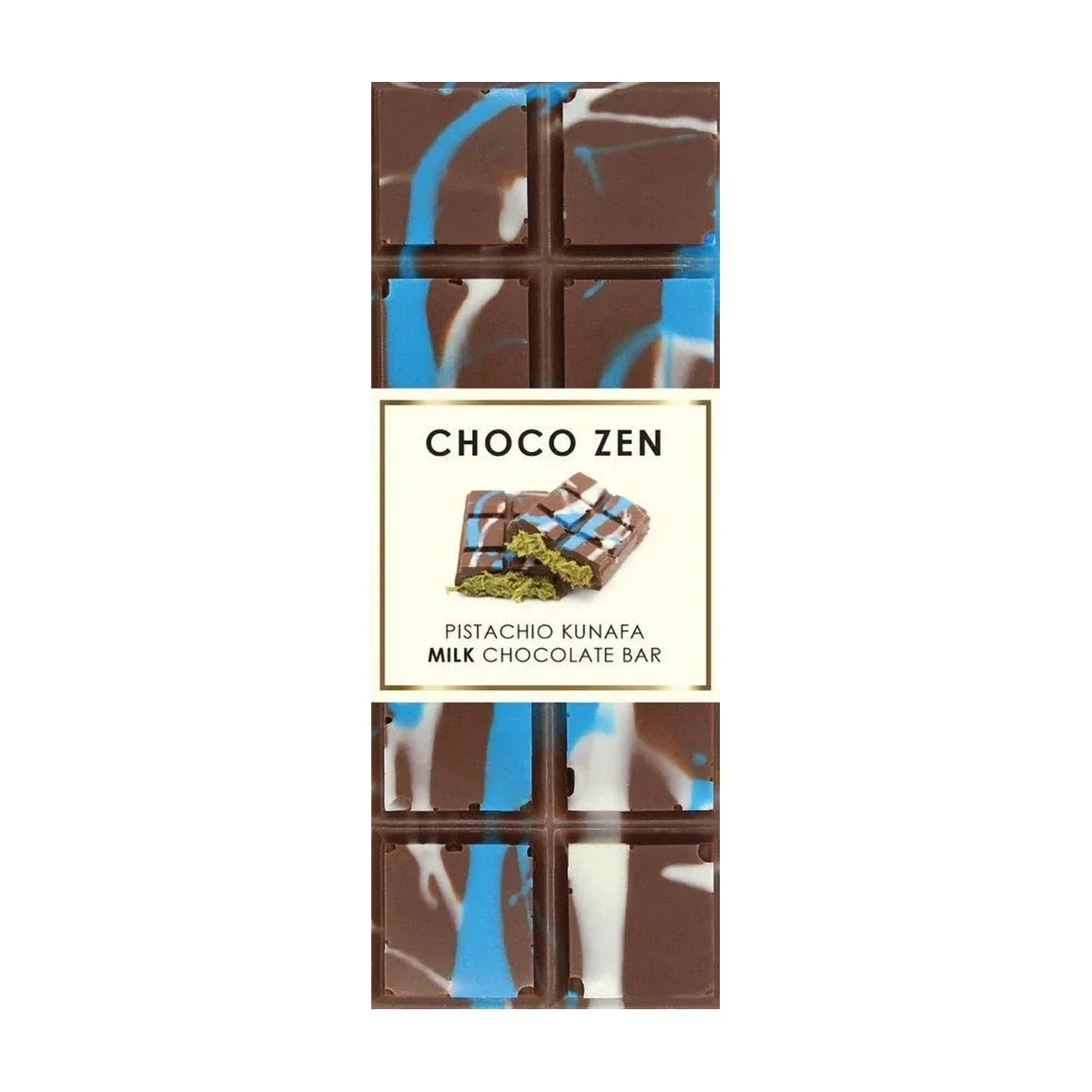 Choco Zen Pistachio Kunafa Milk Dubai Chocolate Bar - 100g