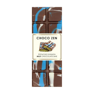 Choco Zen Pistachio Kunafa Milk Dubai Chocolate Bar - 65g | Welaza
