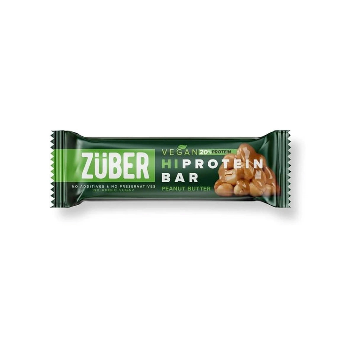 ZÜBER Vegan Peanut Butter Hi-Protein Bar 45g
