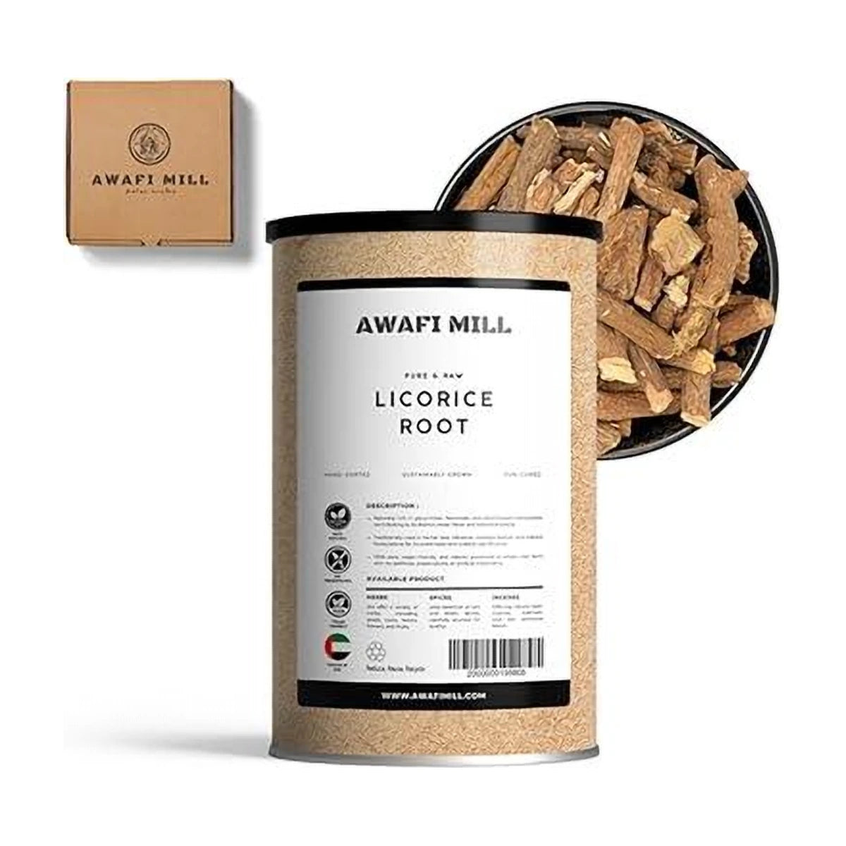 AWAFI MILL मुलेठी (Licorice Root) Glycyrrhiza Glabra - 100 ग्राम | 3.5 औंस