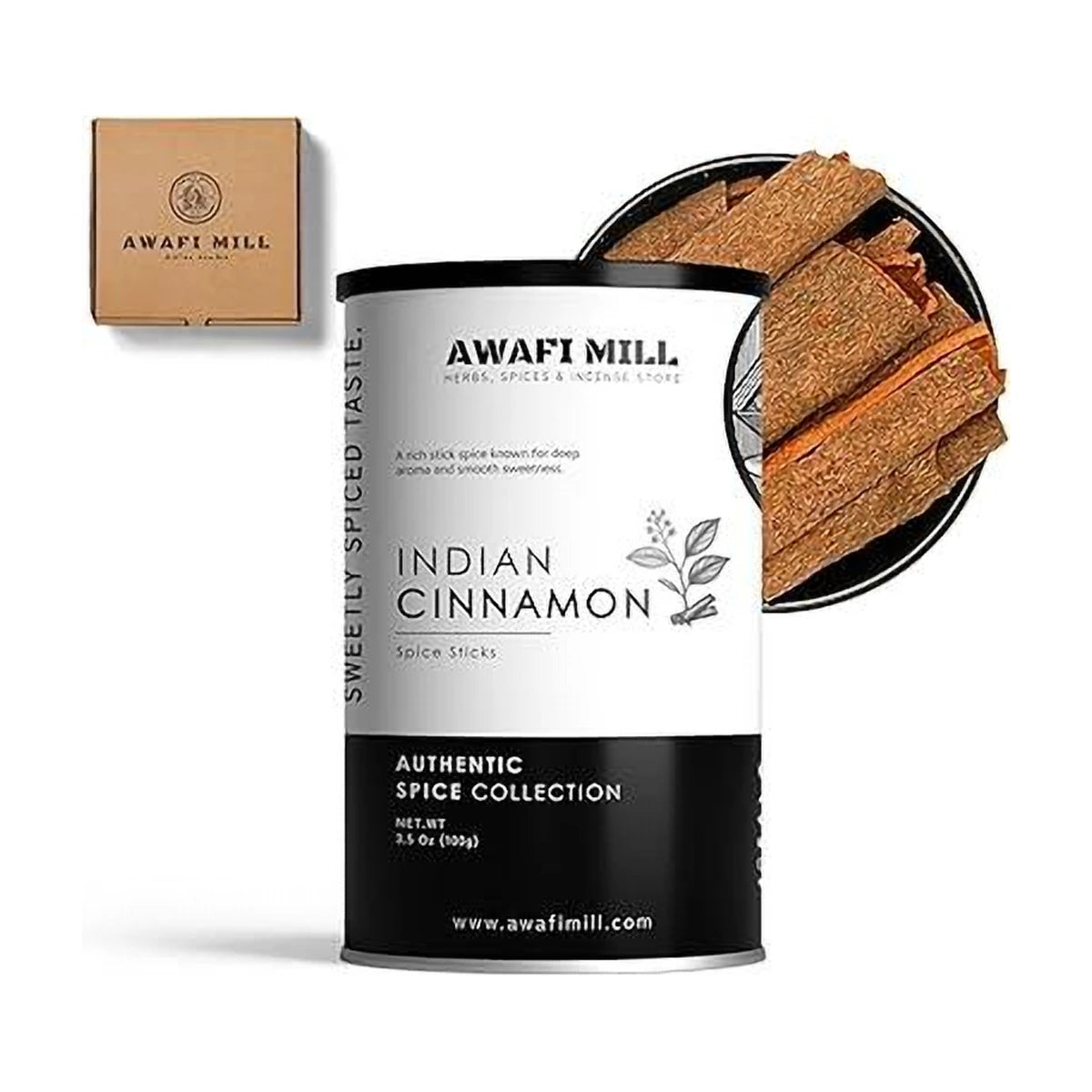 AWAFI MILL Indian Cinnamon Sticks Dalchini - 100 g | 3.5 Oz | Welaza