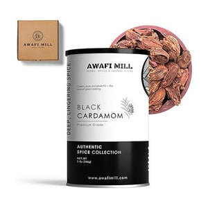 AWAFI MILL Whole Black Cardamom Seeds Amomum subulatum - 100 g | 3.5 Oz | Welaza