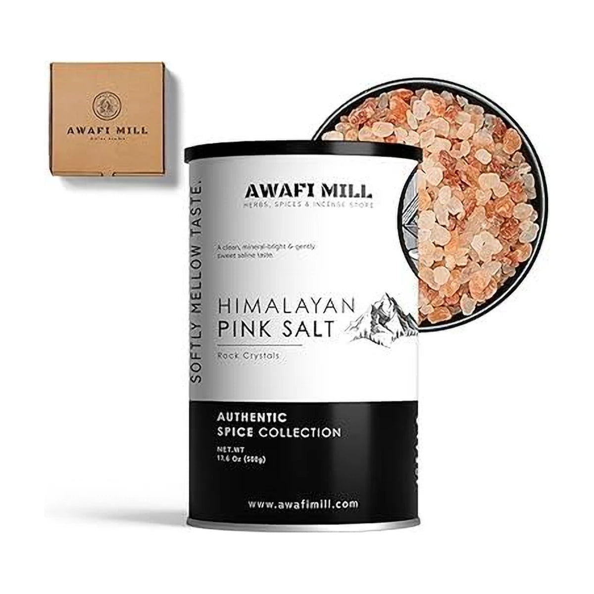 AWAFI MILL Pink salt crystal Sendha Namak - 500 g | 17.6 Oz | Welaza