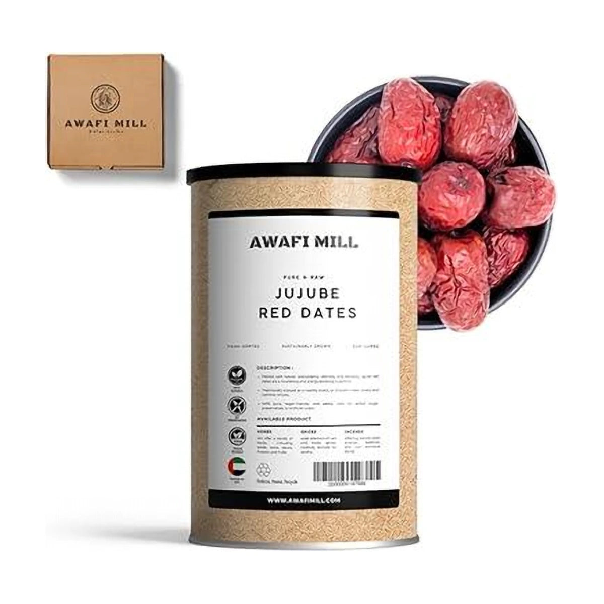 AWAFI MILL Chines Red dates Jujube Fruit - 100 g | 3.5 Oz | Welaza