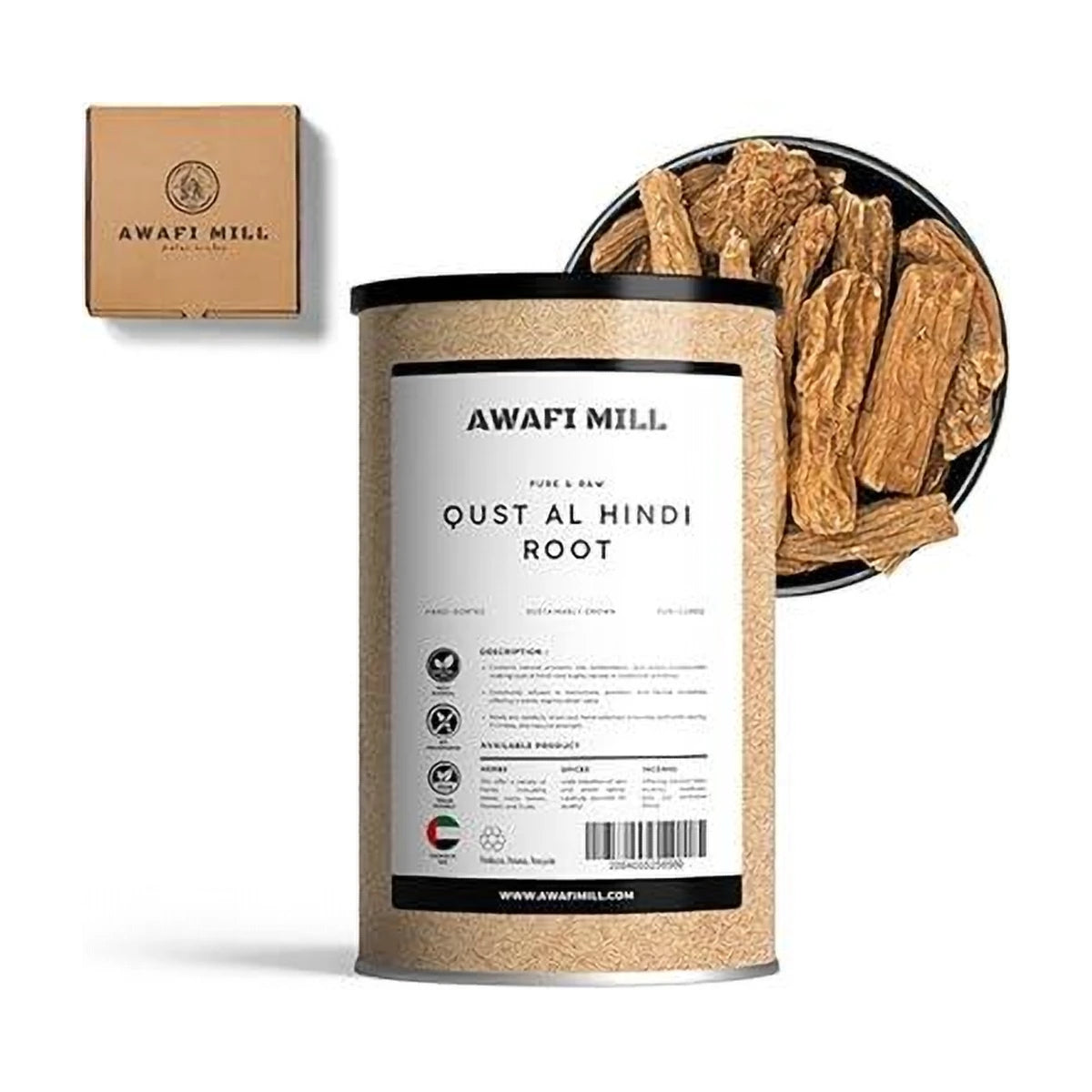AWAFI MILL कुष्ठ अल हिंदी इंडियन कॉस्टस रूट - 100 ग्राम | 3.5 औंस